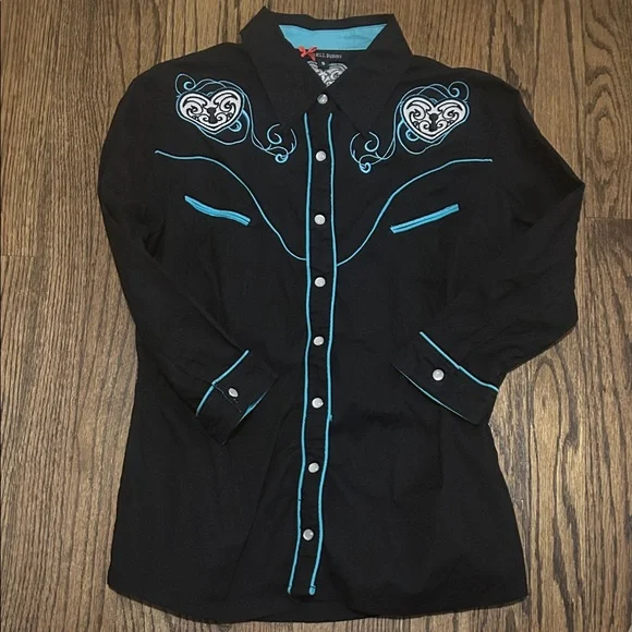 Hell Bunny size small pearl snap top - Picture 1 of 3